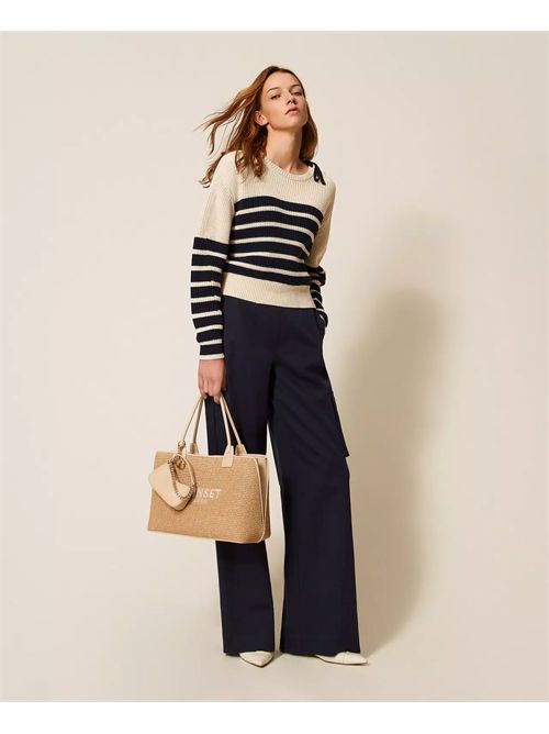 Borsa shopper effetto rafia TWINSET | TB7070/07222